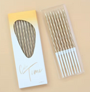 8pcs. Spiral Candle - Gold