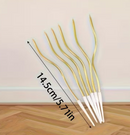 6pcs.Curved Birthday Candles - Gold