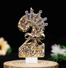 1pc Number 2 Golden Crown Birthday Candle
