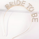 BRIDE TO BE Letter Rhinestone Headband - Gold