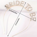 BRIDE TO BE Letter Rhinestone Headband - Gold