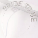 BRIDE TO BE Letter Rhinestone Headband - Silver