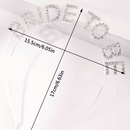 BRIDE TO BE Letter Rhinestone Headband - Silver