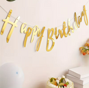 Happy Birthday Banner - Gold