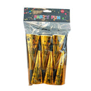 new year horn 8 inches gold 6 pcs