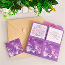 Mothers Day Elegant 3D Pop-Up Purple Flowers and letters Card