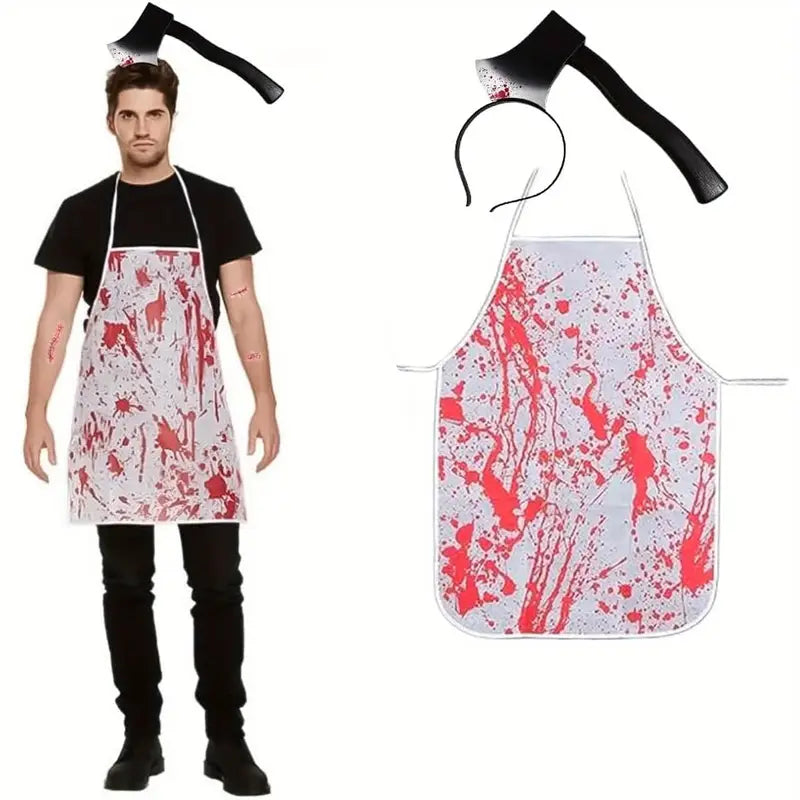 Halloween Butcher costume, Men's  horror headband