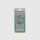 silver Birthday Candles stick 24 pcs