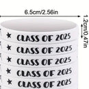 Silicone Graduation Bracelets, Class of 2025 Rubber Wristbands white color