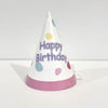 1pc. Polka Dot Party Hats - Pink,Blue & Purple