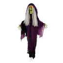 Halloween Decoration - Spooky Hanging Witch W/ Light-Up Eyes