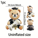 Cute Holding Graduation Certificate Bear Aluminum foil balloon 96.52 Cm