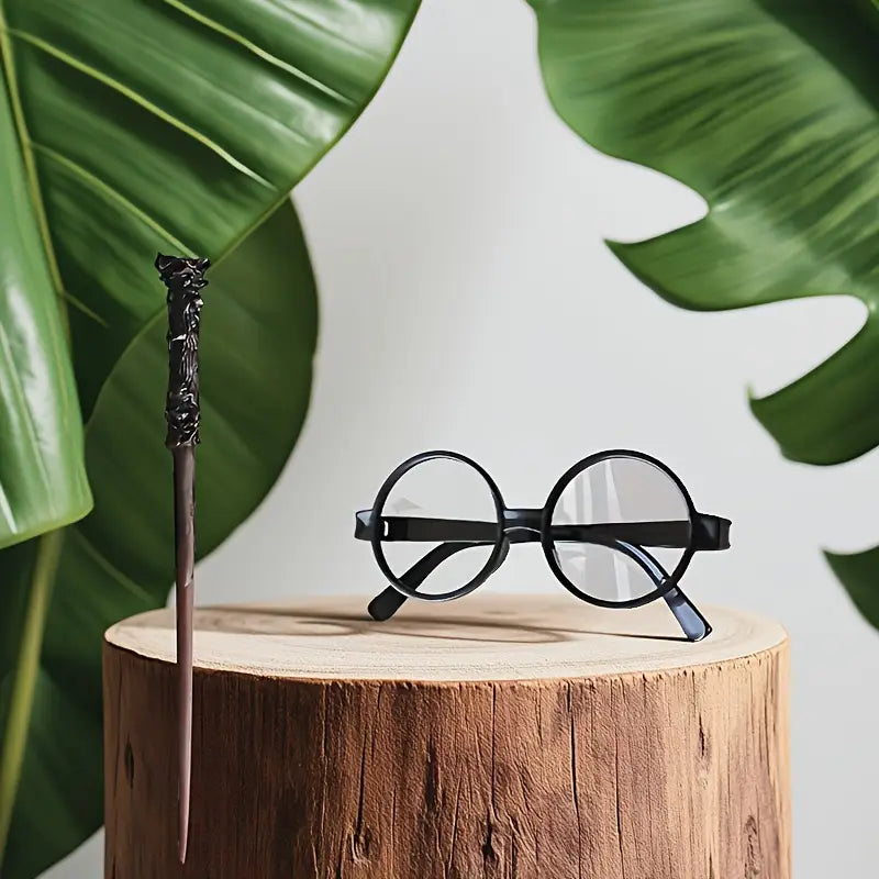 Harry Potter Series Glasses + Wand,