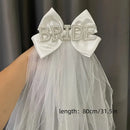 Bridal "Bride" Rhinestone Bow Headband
