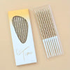 8pcs. Spiral Candle - Gold