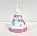 1pc. Polka Dot Party Hats - Pink,Blue & Purple