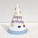 1pc. Polka Dot Party Hats - Pink,Blue & Purple