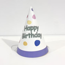 1pc. Polka Dot Party Hats - Pink,Blue & Purple
