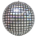 Silver 22 inch Disco Ball 4D Sparkle Sphere Foil Balloon