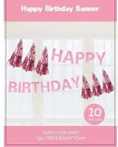 Pink happy  Birthday Letter Banner