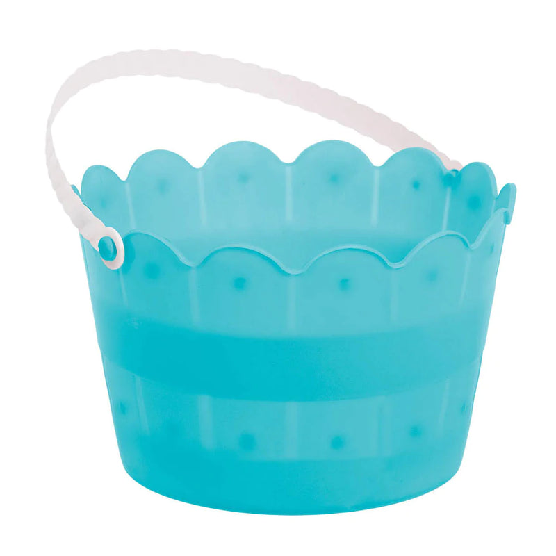 Easter Plastic Scalloped Blue Bucket