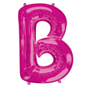 B PINK LETTER FOIL LARGE BALLOON