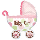 BABY BUGGY GIRL FOIL BALLOON