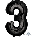 #3 BLACK FOIL LARGE BALLOON /بالونات الهيليوم
