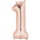 #1 ROSEGOLD FOIL BALLOON LARGE /بالونات الهيليوم