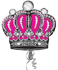 Pink diamond crown lagre shape balloon