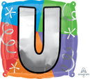 18" SQUARE LETTER U BALLOON