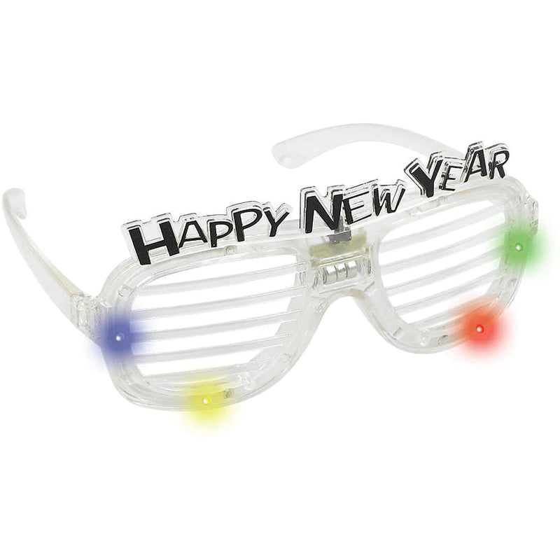 Happy New Year Light Up Slotted Glasses