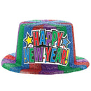 Glitter Top Hat New Year Jewel Tone Glitter Plastic