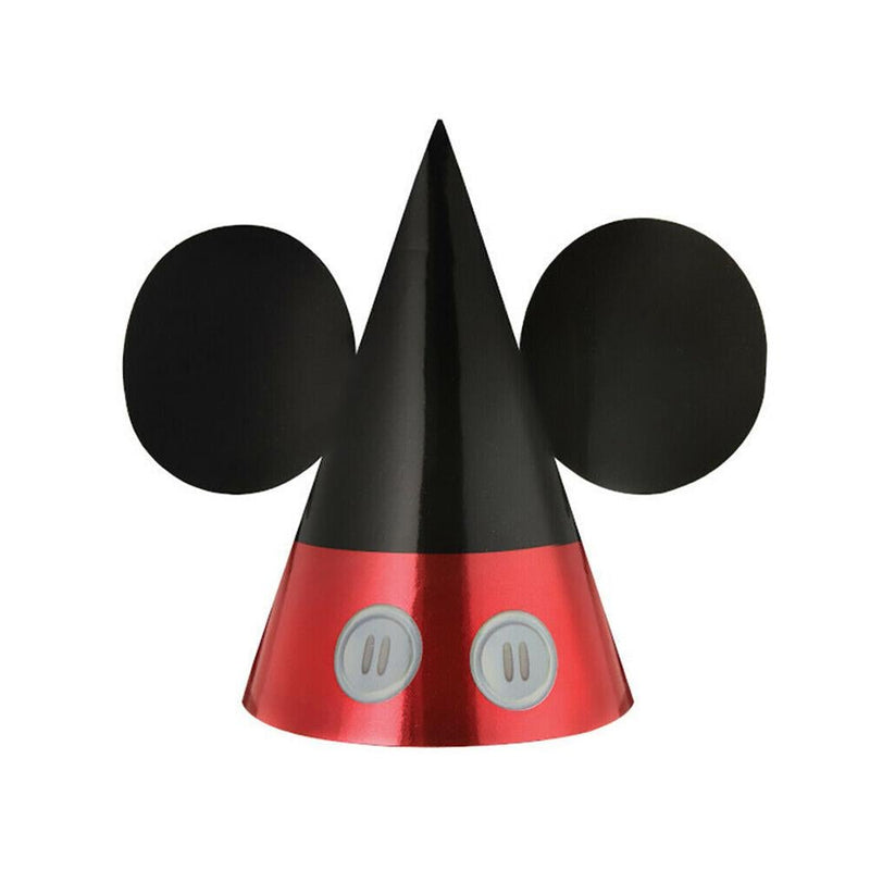 Mickey Mouse Forever Paper Cone Hats Foil 8pcs