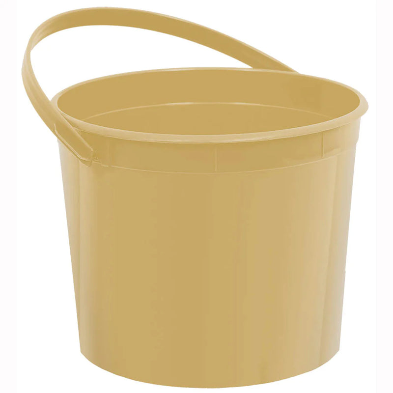 Gold Plastic Bucket 4.50in X 6.25in