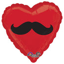 Mustache Heart  28" SIZE