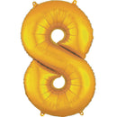 NUMBER 8 SUPER SHAPE FOIL BALLOON