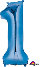 NUMBER 1 BLUE SUPPER SHAPE BALLOON