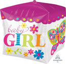 24 inch Baby Girl Cubic Foil balloon