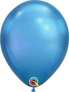 LATEX CHROME BLUE BALLOON 11" SIZE