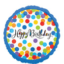 HBD CONFETTI BASH FOIL BALLOON 18"