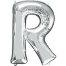 Letter R Silver SuperShape Balloon 23x32in