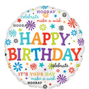 BURSTS & STARS BIRTHDAY 18"