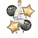 Celebrate The New Year Balloon Bouquet 5pcs