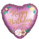 BIRTHDAY SATIN FLOWERS FOIL BALLOON 18"