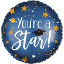 You're A Star Graduation Infused Satin Foil Balloon 45cm