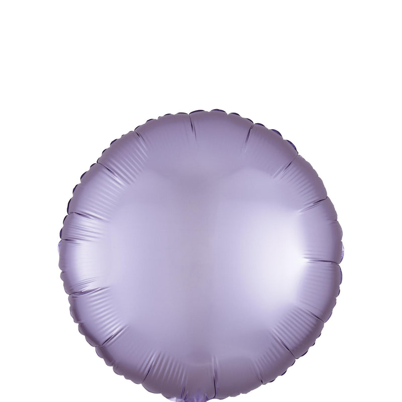 Pastel Lilac Circle Satin Luxe Foil Balloon 45cm