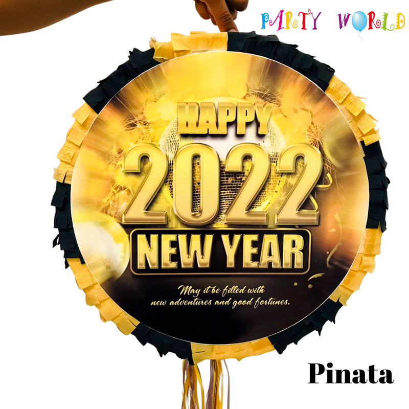 YELLOW HAPPY NEW YEAR PINATA