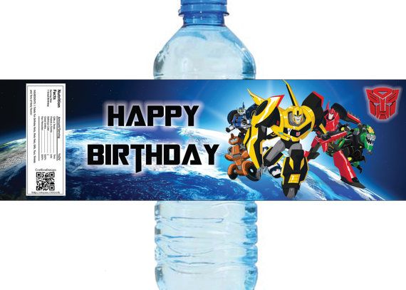Transformers Water Label