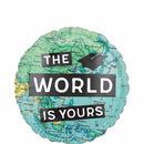 The World Awaits Foil Balloon 45cm